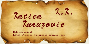 Katica Kuruzović vizit kartica